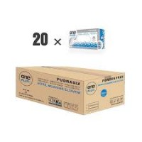 MUAYENE ELDİVENİ NİTRİL PUDRASIZ MAVİ ONE PLUS MEDİUM 100 LÜ x 20PK (KARGO DAHİL)